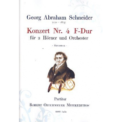 Konzert F-Dur Nr.4 - Georg Abraham Schneider