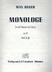 Monologe op.63 Band 3 (Nr.9-12) - Max Reger