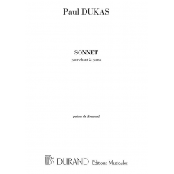 SONNET : POUR CHANT ET -Paul Dukas