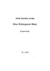 ALMA REDEMPTORIS MATER : CAROL ON - Sir Peter Maxwell Davies