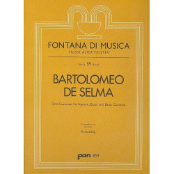 3 Canzonen für Sopran, Bass und Bc - Bartolo Selma y Salaverde