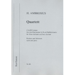 Quartett d-Moll für 3 Klarinetten und - Hermann Ambrosius
