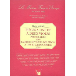 Pieces de viole vol.1 pour 1-2 violes - Marin Marais