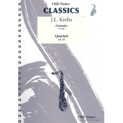 Fantasie (Auszüge) für 4 Saxophone - Johann Ludwig Krebs