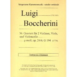 Quartett g-Moll Nr.36 op.24,6 G194 - Luigi Boccherini
