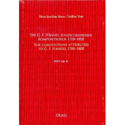 Die G.F. Händel zugeschriebenen Kompositionen 1700-1800 - Hans-Joachim Marx