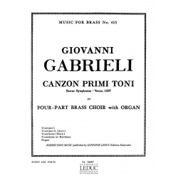 CANZON PRIMI TONI FOR 4-PART - Giovanni Gabrieli
