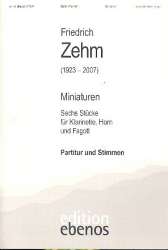 Miniaturen 6 Stücke für Klarinette, Horn und - Friedrich Zehm