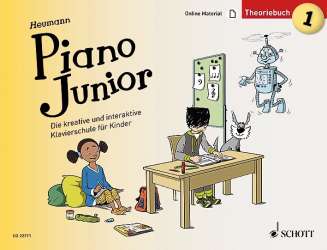 Piano junior - Theoriebuch Band 1 (+Online-Material) -Hans-Günter Heumann