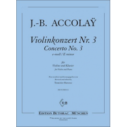 Konzert e-Moll Nr.3 für Violine - Jean Baptiste Accolay