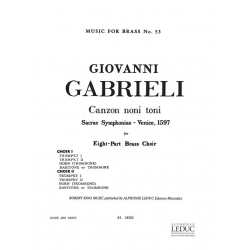 CANZON NONI TONI FOR 8-PART BRASS - Giovanni Gabrieli