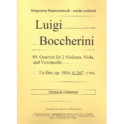Quartett Es-Dur Nr.89 op.58,6 G247 - Luigi Boccherini