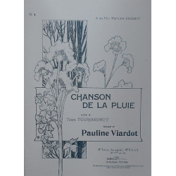 Chanson de la pluie pour soprano - Pauline Viardot Garcia