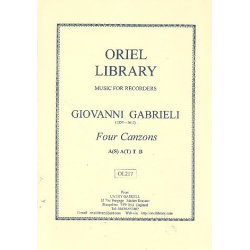 4 canzons for 4 recorders - Giovanni Gabrieli