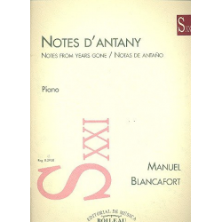Notes d'Antany - Manuel Blancafort