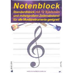 Notenblock Din A4 hoch 12 Systeme 100 Blatt - Jörg Sieghart