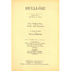 Dulli-öh für Männerchor - Fred Raymond