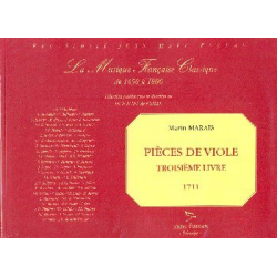 Pieces de Viole vol.3 pour la viole - Marin Marais