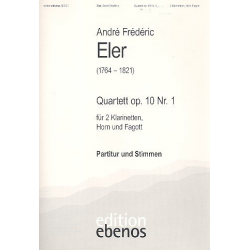 Quartett op.10,1 für 2 Klarinetten, - André Fréderic Eler