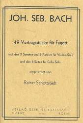 49 Vortragsstücke nach den 3 Sonaten und -Johann Sebastian Bach / Arr.Rainer Schottstädt