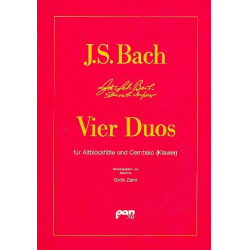 4 Duos für Altblockflöte und - Johann Sebastian Bach