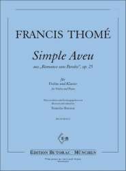 Simple aveu op.25 - Francis Thomé