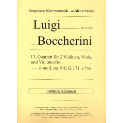 Quartett c-Moll Nr.13 op.9,1 G171 - Luigi Boccherini