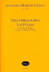 3 Obras sobre Las Folias aus Flores de musica Band 3 und 4 - Padre Antonio Martin y Coll