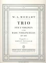Trio KV266 für 2 Violinen und - Wolfgang Amadeus Mozart