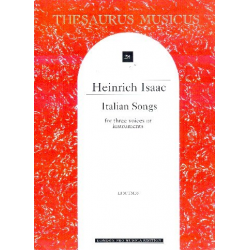 5 italian songs for 3 voices or instruments -Heinrich Isaac