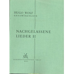 Nachgelassene Lieder Band 2 - Hugo Wolf