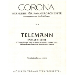KONZERTSUITE TWV55:D6 : FUER VIOLON- - Georg Philipp Telemann / Arr. Adolf Hoffmann