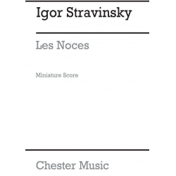 Les noces for soli, mixed chorus, - Igor Strawinsky
