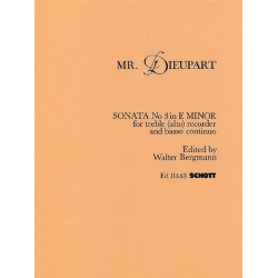 Sonata e minor no.3 : for treble recorder and piano - Charles Francois Dieupart