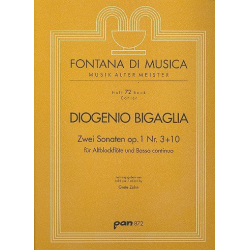 Sonate B-Dur op.1,3 und Sonate - Diogenio Bigaglia