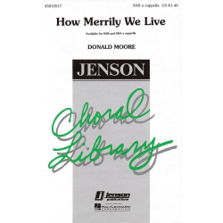 How Merrily We Live - Michael East / Arr. Donald P. Moore