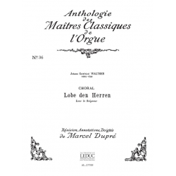 Choral: Lobe den Herren - Johann Gottfried Walther / Arr. Marcel Dupré