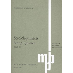 Streichquintett op.39 für 2 Violinen, - Alexander Glasunow