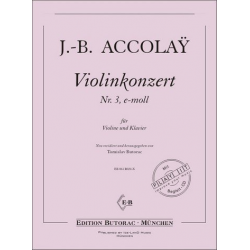 Konzert e-Moll Nr.3 (+CD) - Jean Baptiste Accolay