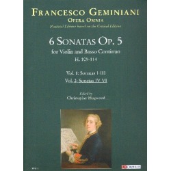 6 Sonaten op.5 H109-114 Band 2 (Nr.4-6) - Francesco Geminiani