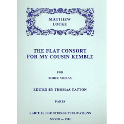 The flat Consort for my Cousin Kemble - Matthew Locke