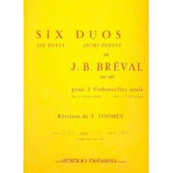 6 Duos vol.2 pour 2 violoncelles - Jean Baptiste Breval