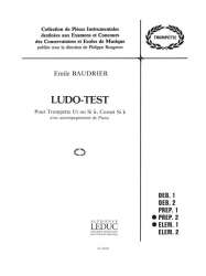 LUDO-TEST : POUR TROMPETTE UT OU - Emile Baudrier