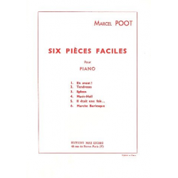 6 pièces faciles : pour piano - Marcel Poot