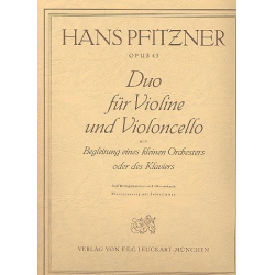 Duo op.43 für Violine, Violoncello und Orchester - Hans Pfitzner