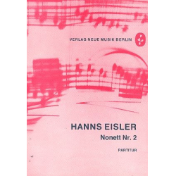 Nonett Nr.2,  Studienpartitur - Hanns Eisler
