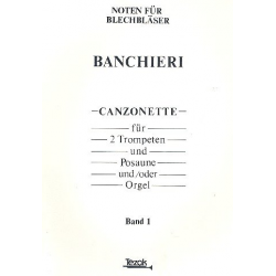 Canzonette Band 1 : für 2 Trompeten - Adriano Banchieri