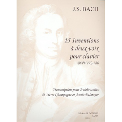 15 inventions a 2 voic pour clavier - Johann Sebastian Bach