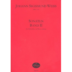 Sonaten Band 2 für Altblockflöte und Bc - Johann Sigismund Weiss