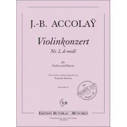 Konzert d-Moll Nr.2 (+CD) - Jean Baptiste Accolay